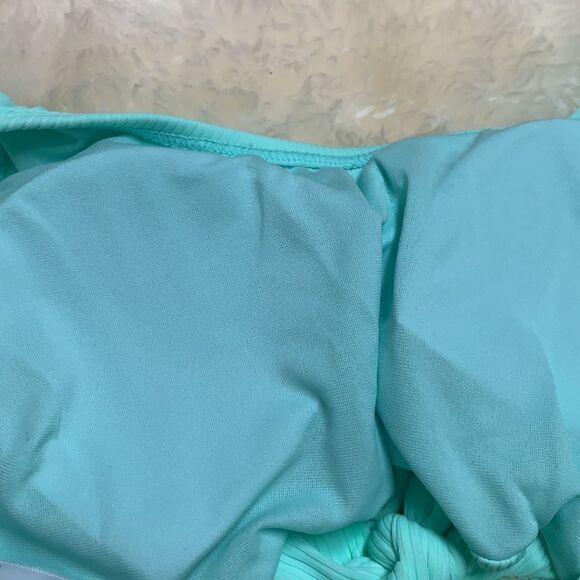 Sugar Coast by Lolli mint ribbed crop swim top - Picture 3 of 3